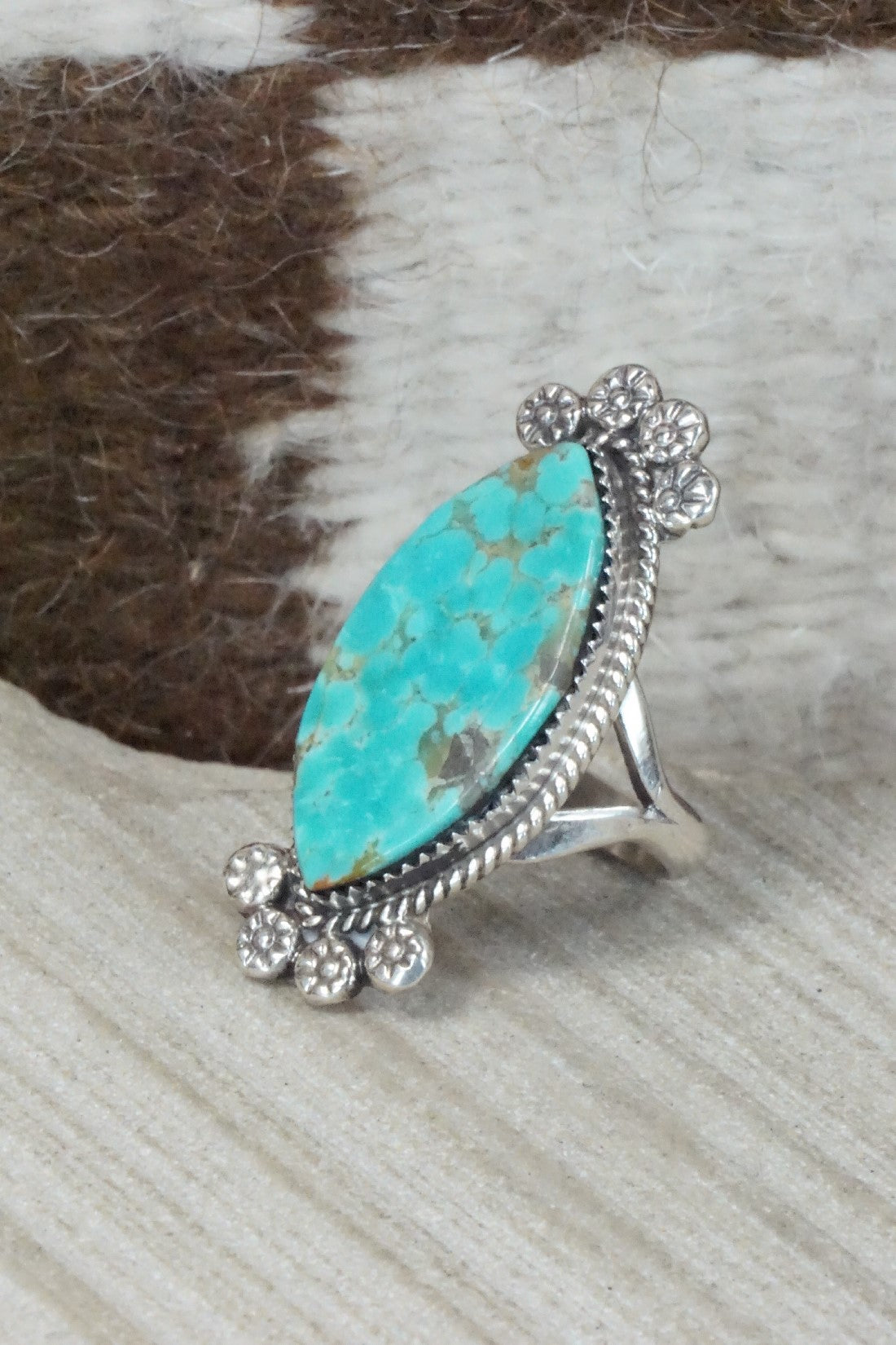 Turquoise & Sterling Silver Ring - Selina Warner - Size 5.75