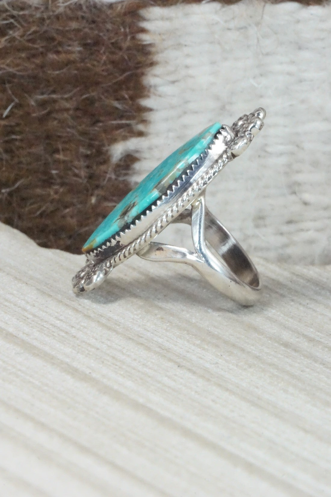 Turquoise & Sterling Silver Ring - Selina Warner - Size 5.75