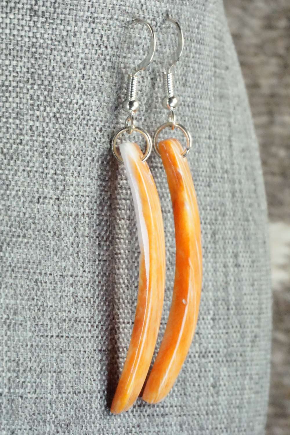 Spiny Oyster & Sterling Silver Earrings - Jesus Espino