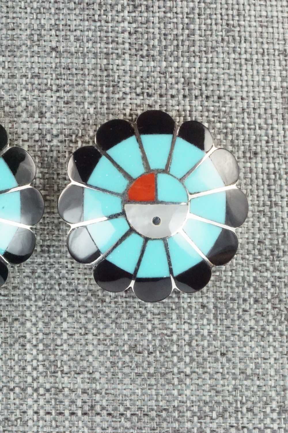 Turquoise and Sterling Silver Earrings - Denise Siutza