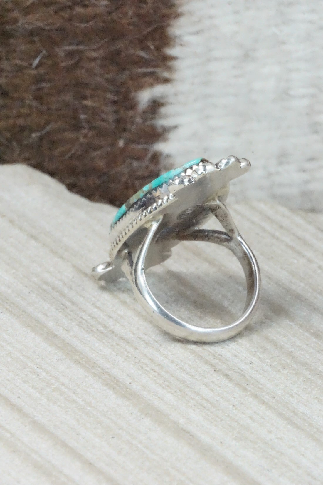Turquoise & Sterling Silver Ring - Selina Warner - Size 5.75