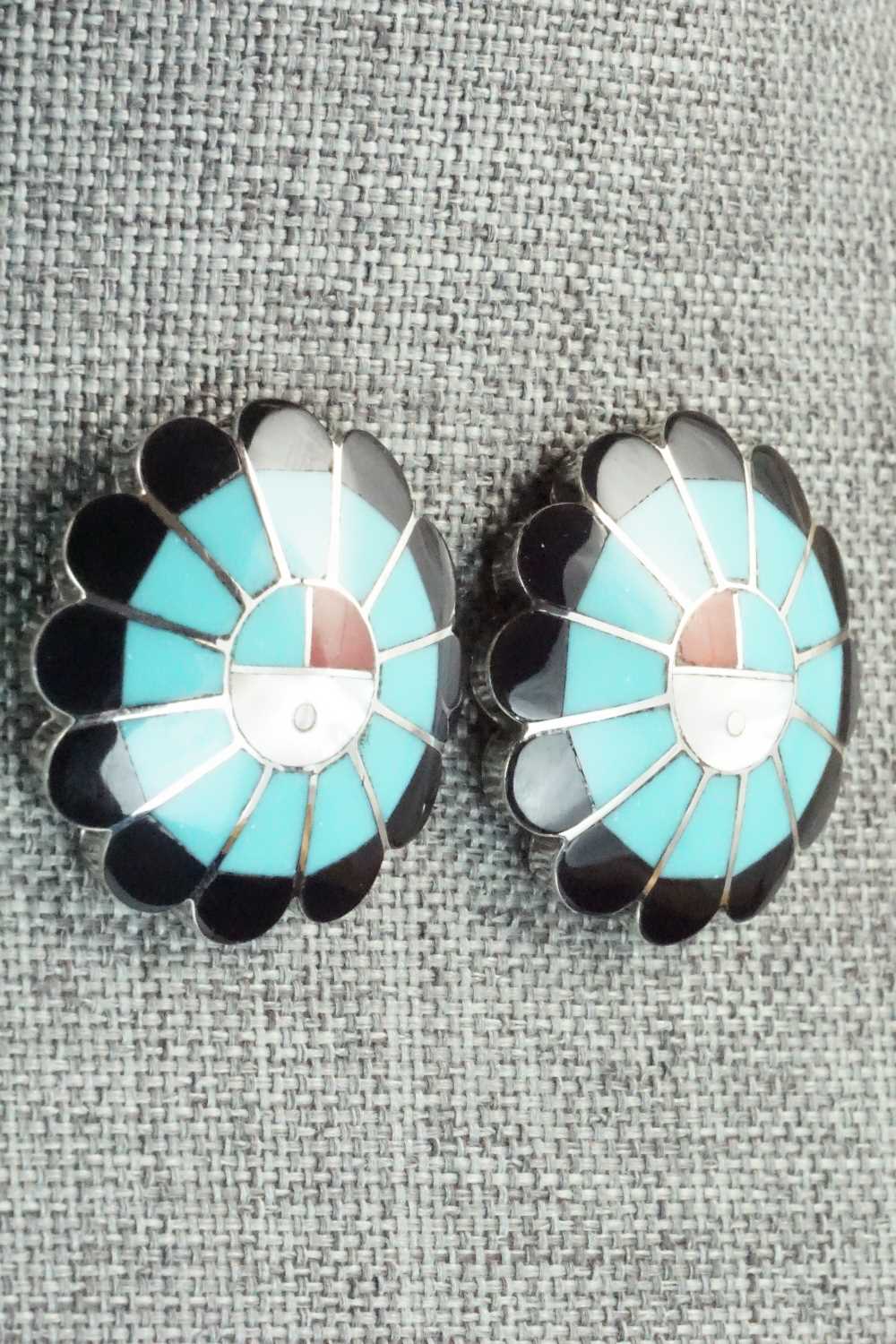 Turquoise and Sterling Silver Earrings - Denise Siutza