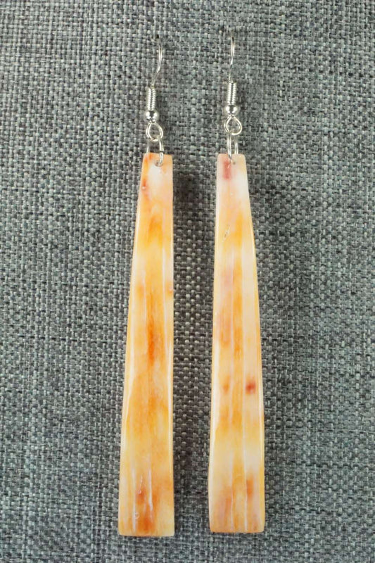 Spiny Oyster & Sterling Silver Earrings - Jesus Espino