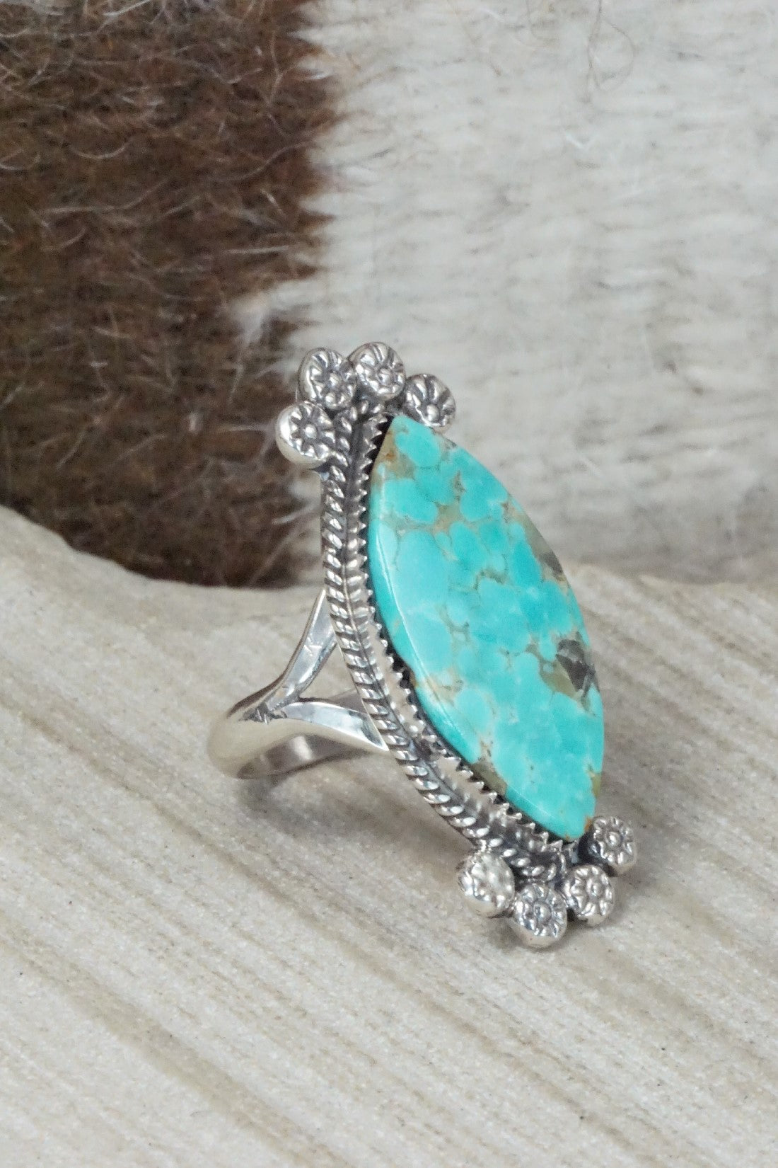 Turquoise & Sterling Silver Ring - Selina Warner - Size 5.75