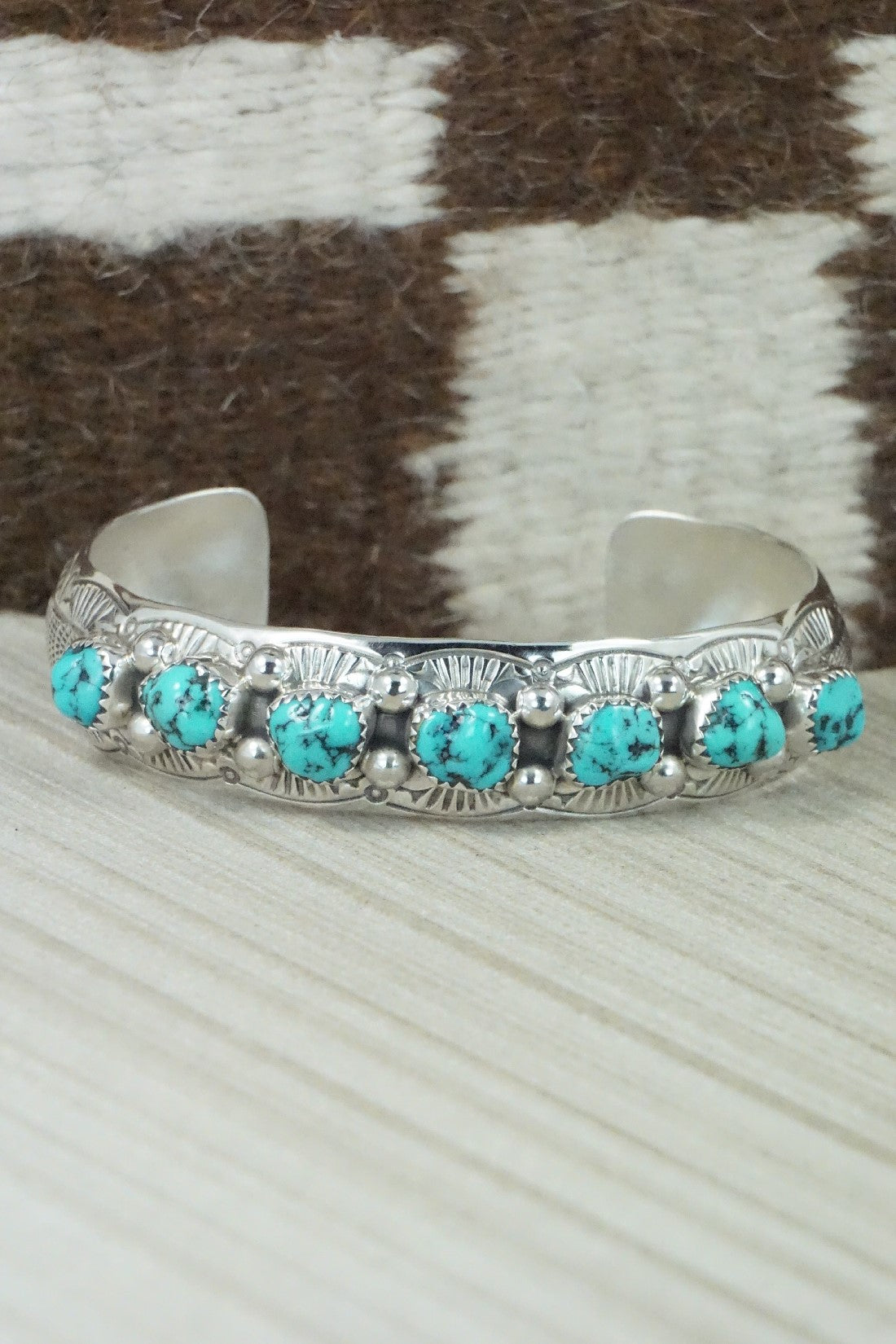 Turquoise & Sterling Silver Bracelet - Grace Silver