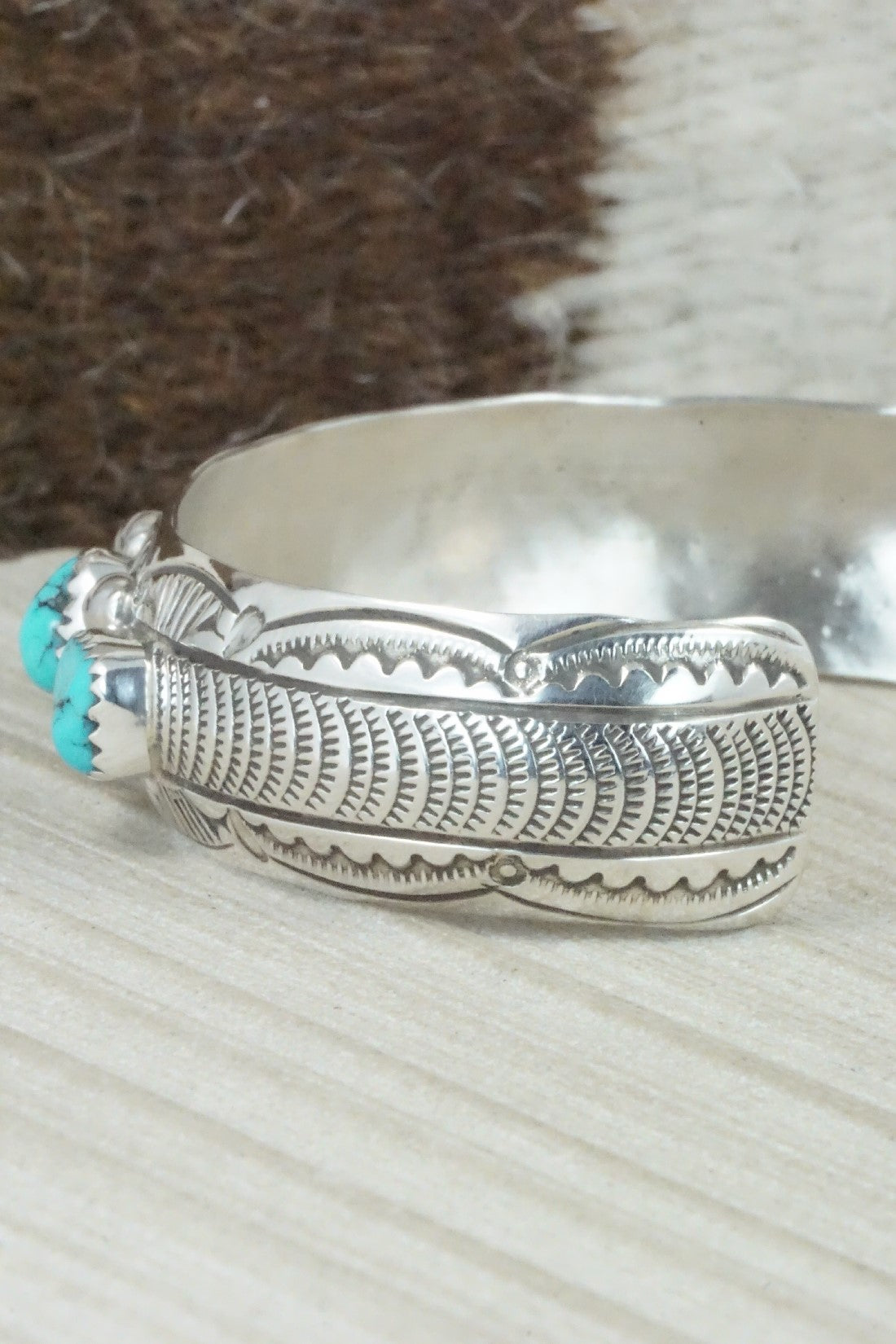 Turquoise & Sterling Silver Bracelet - Grace Silver