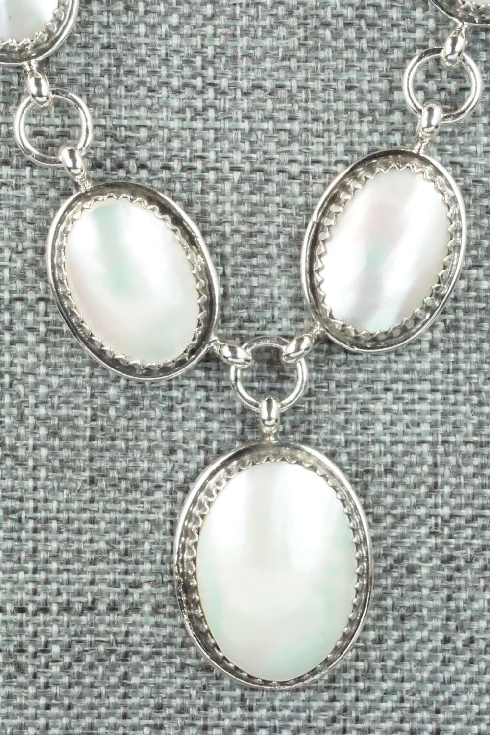 Mother of Pearl & Sterling Silver Necklace and Earrings - Garrison Boyd