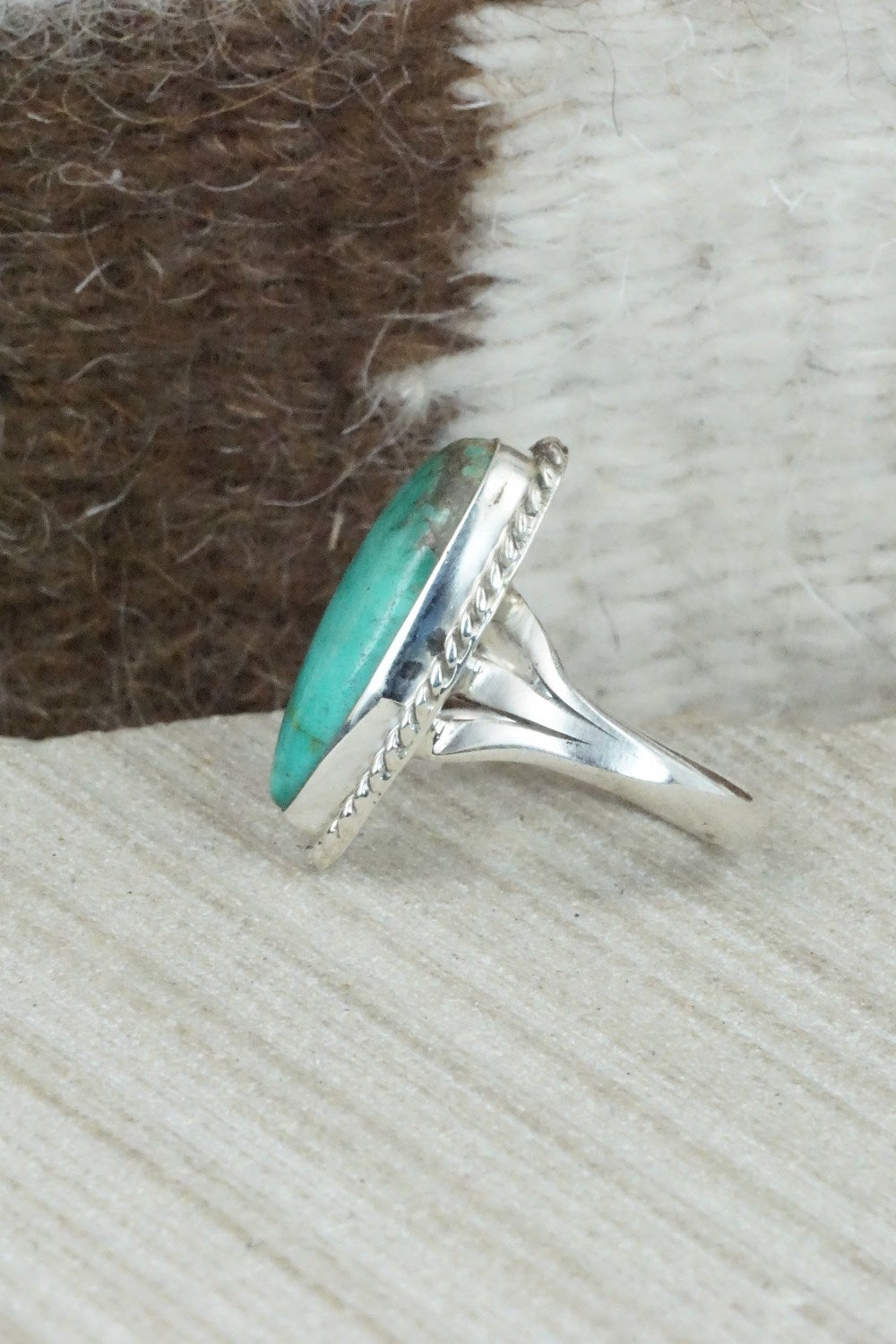 Turquoise & Sterling Silver Ring - Mark Barney - Size 6.25