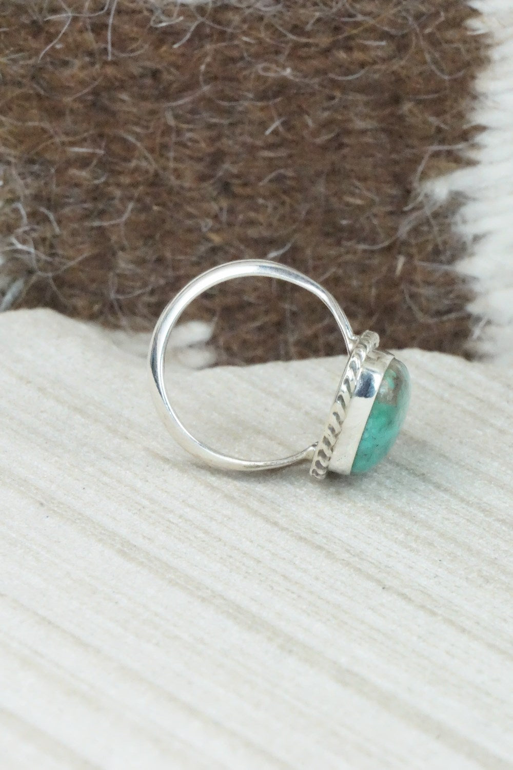 Turquoise & Sterling Silver Ring - Mark Barney - Size 6.25