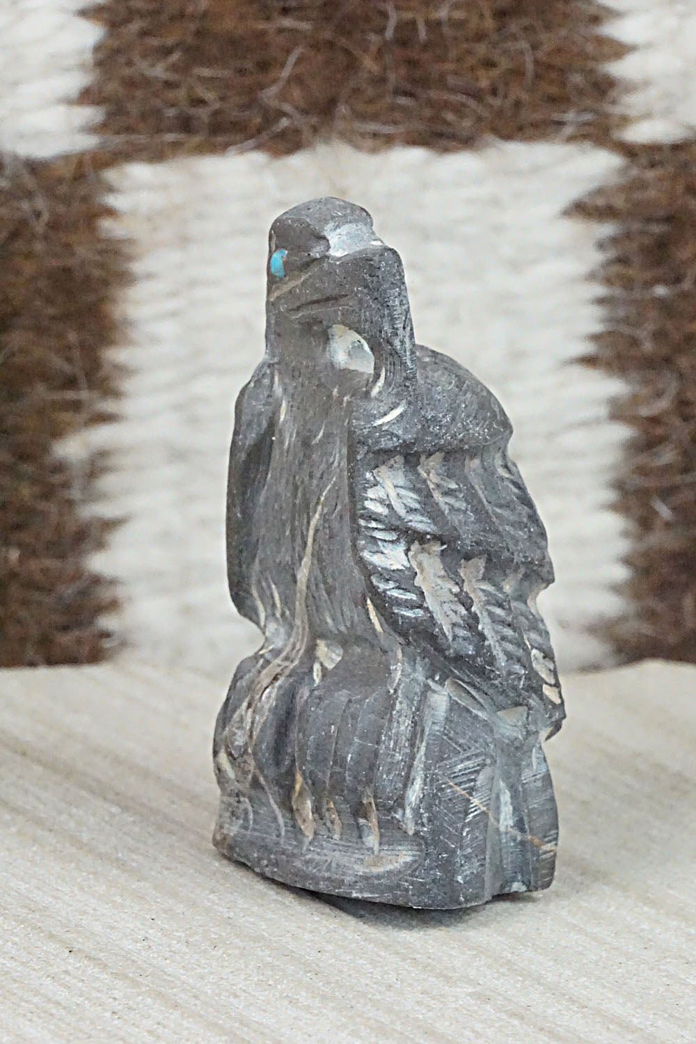 Eagle Zuni Fetish Carving - Jerrold Lahaleon