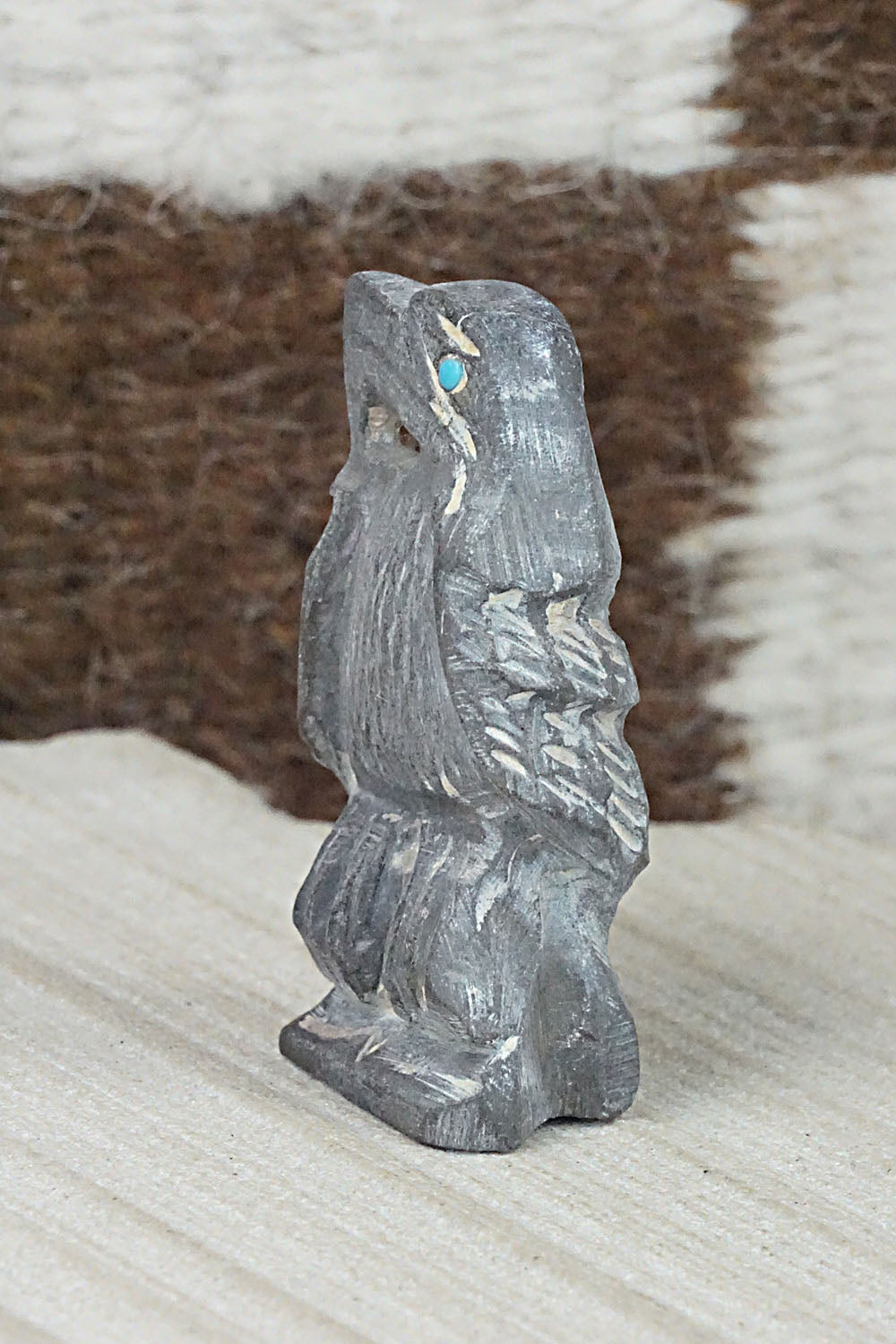 Eagle Zuni Fetish Carving - Jerrold Lahaleon