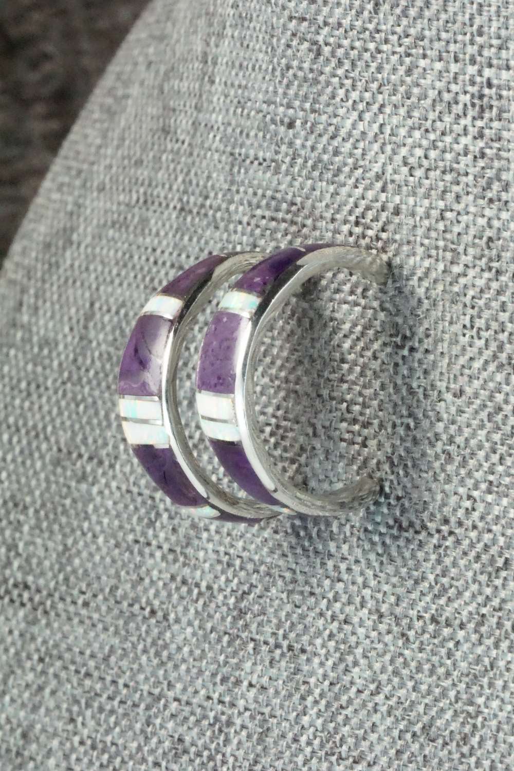 Charoite & Sterling Silver Earrings - K Peina