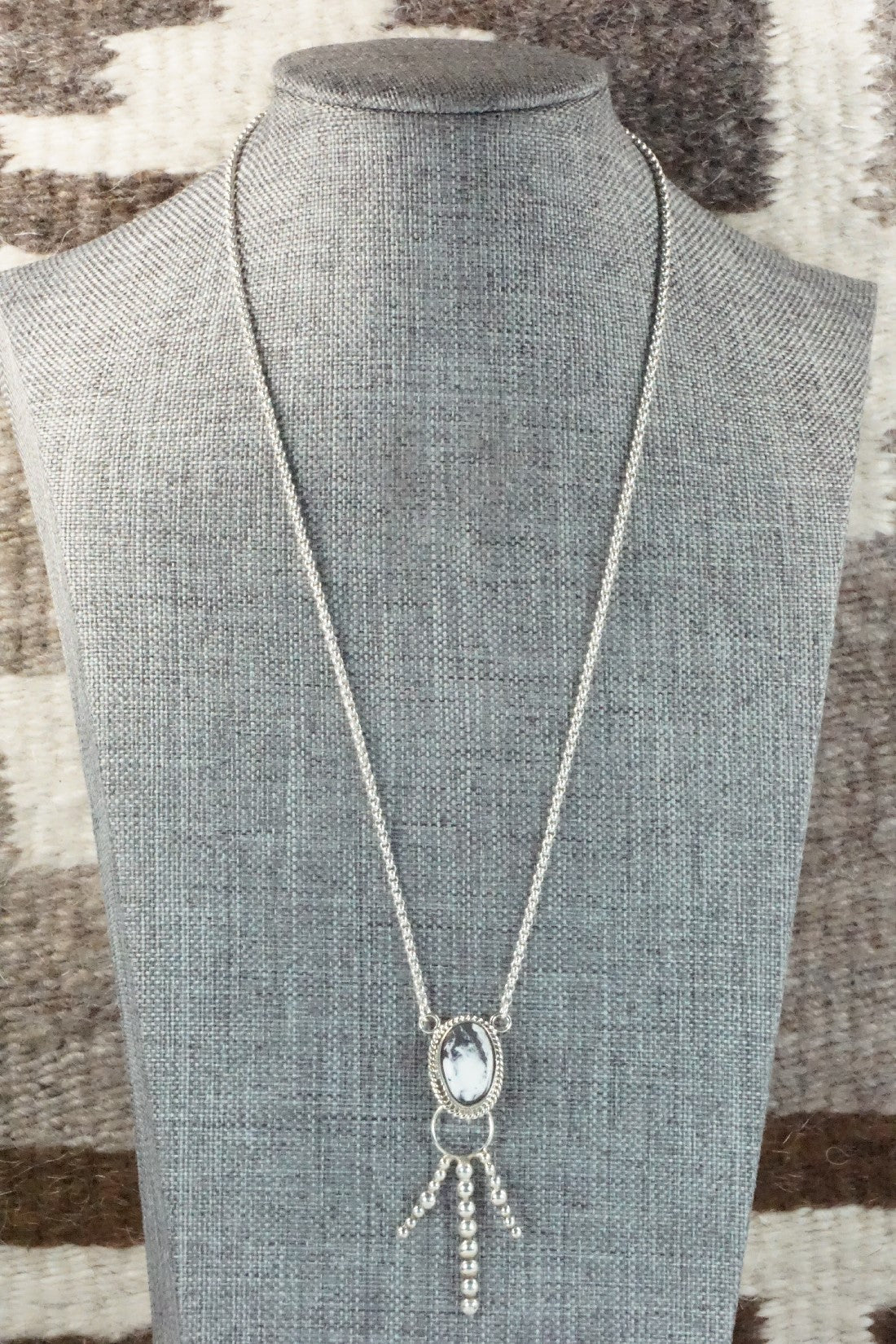 White Buffalo & Sterling Silver Necklace - Angie Platero