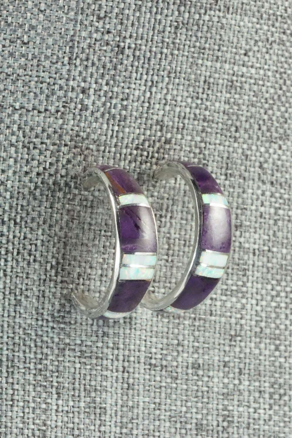 Charoite & Sterling Silver Earrings - K Peina