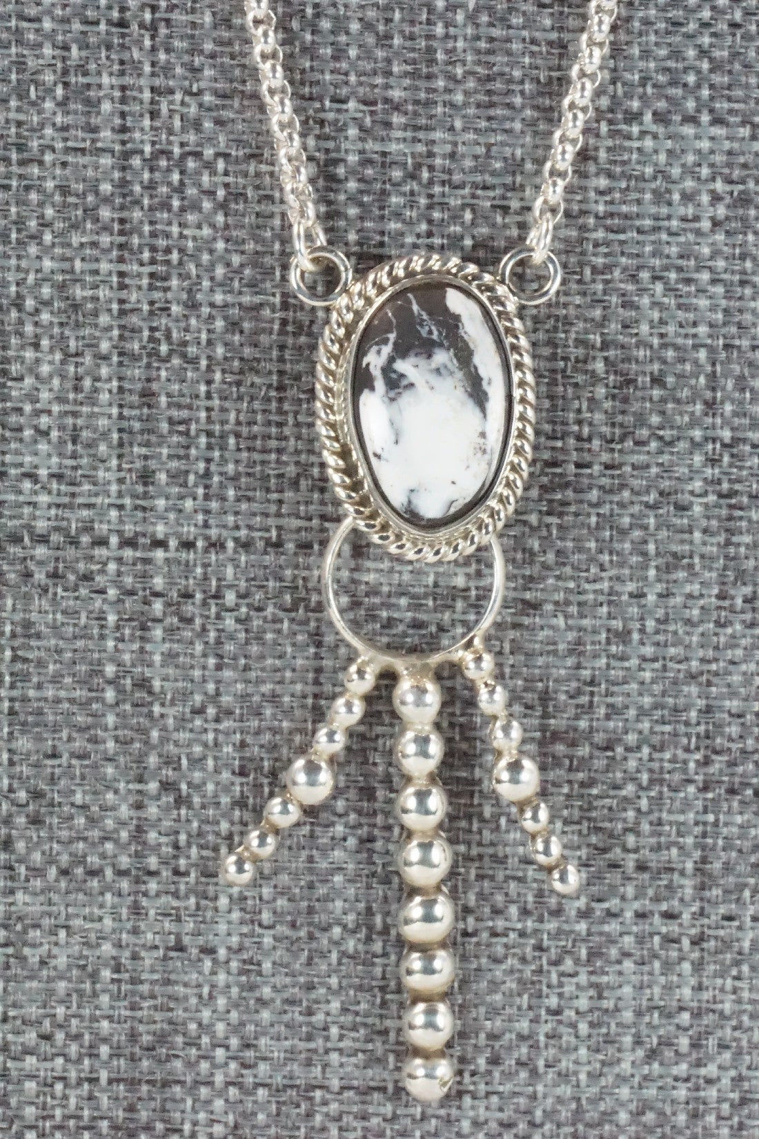 White Buffalo & Sterling Silver Necklace - Angie Platero