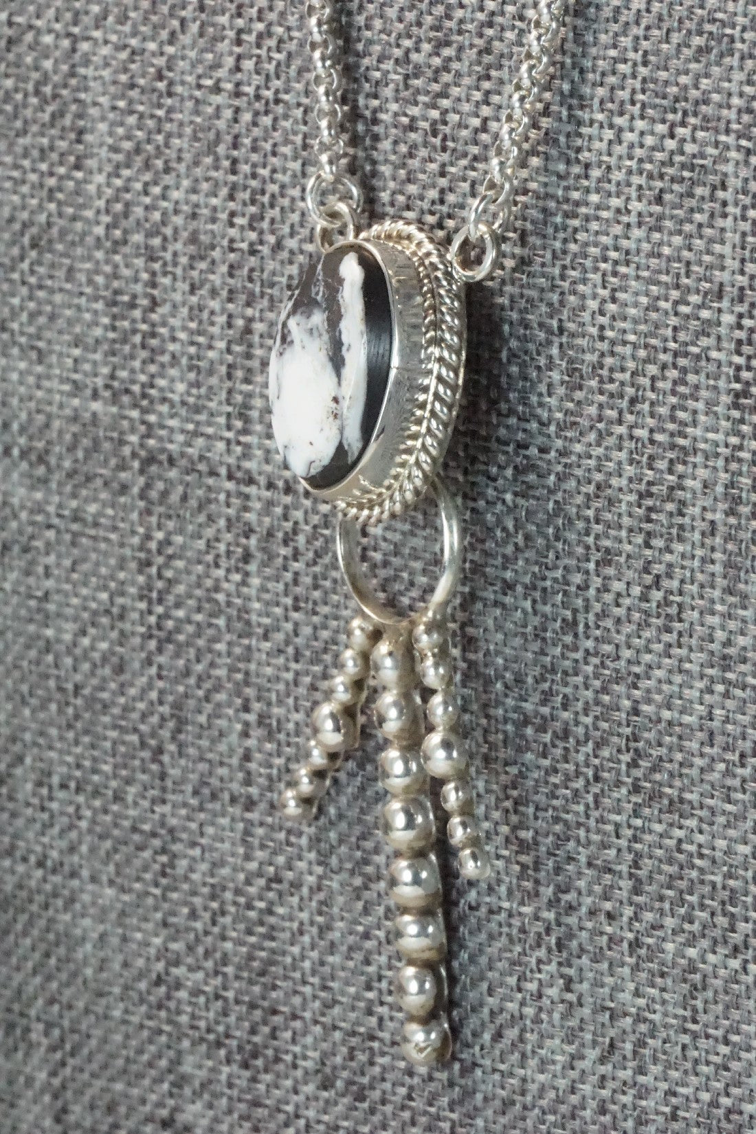 White Buffalo & Sterling Silver Necklace - Angie Platero