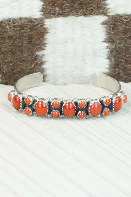 Coral and Sterling Silver Bracelet - Garrison Boyd