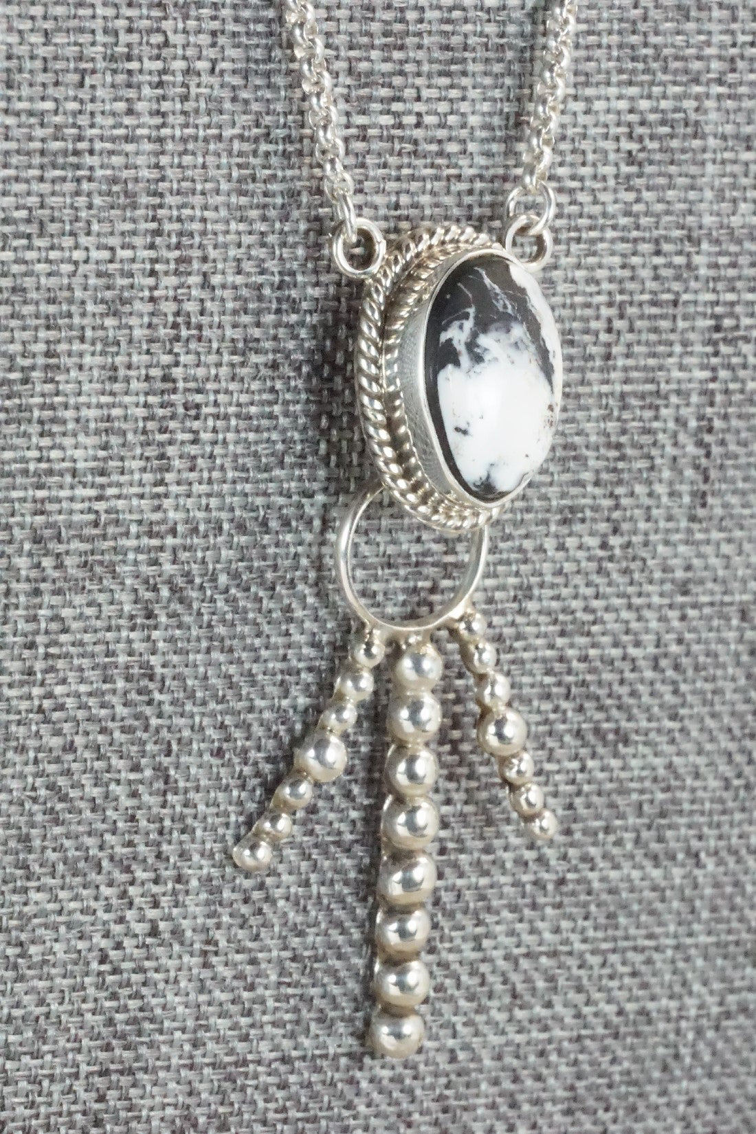 White Buffalo & Sterling Silver Necklace - Angie Platero