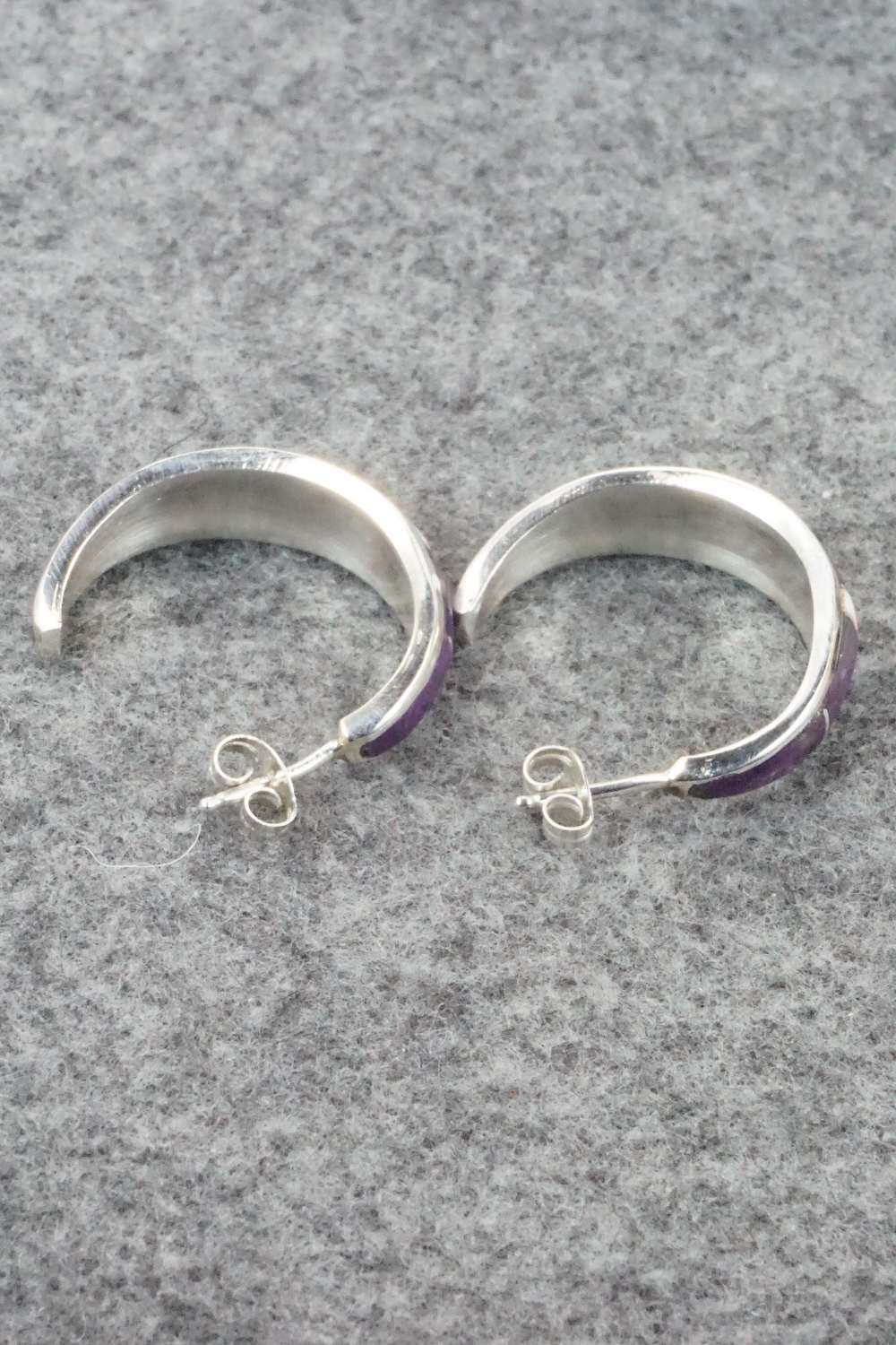 Charoite & Sterling Silver Earrings - K Peina