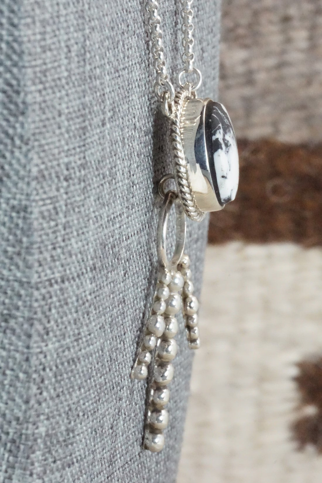 White Buffalo & Sterling Silver Necklace - Angie Platero