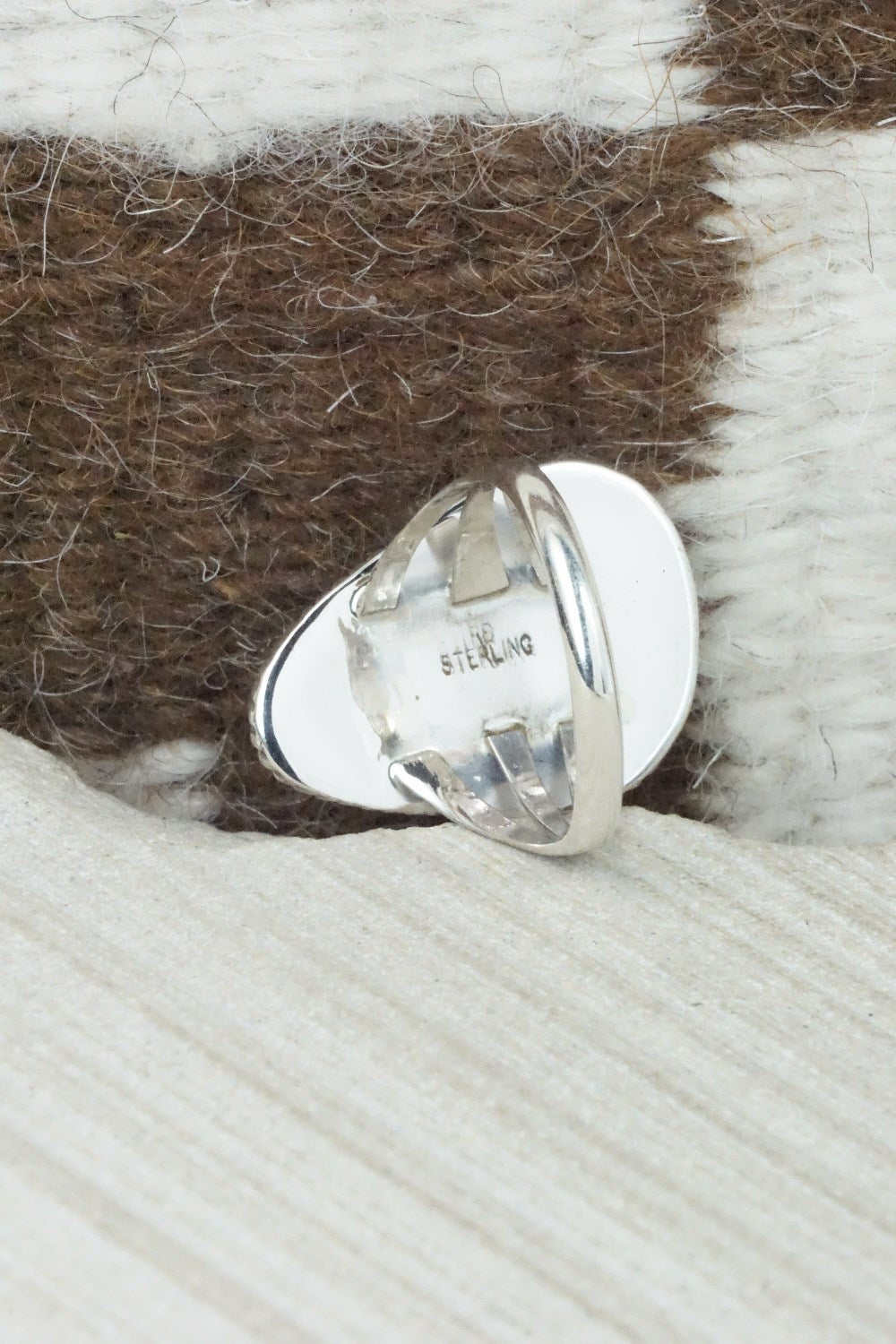 Turquoise & Sterling Silver Ring - Mark Barney - Size 9