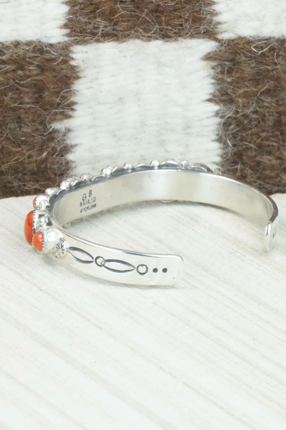 Coral and Sterling Silver Bracelet - Garrison Boyd