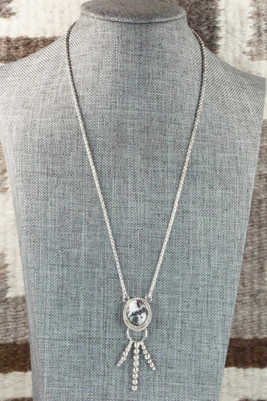 White Buffalo & Sterling Silver Necklace - Angie Platero