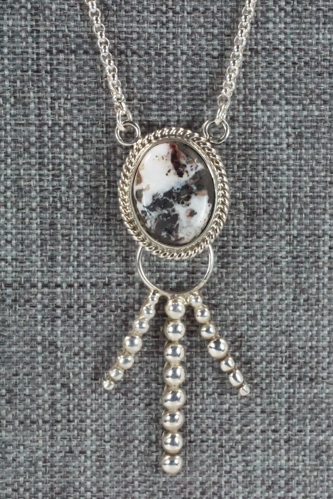 White Buffalo & Sterling Silver Necklace - Angie Platero
