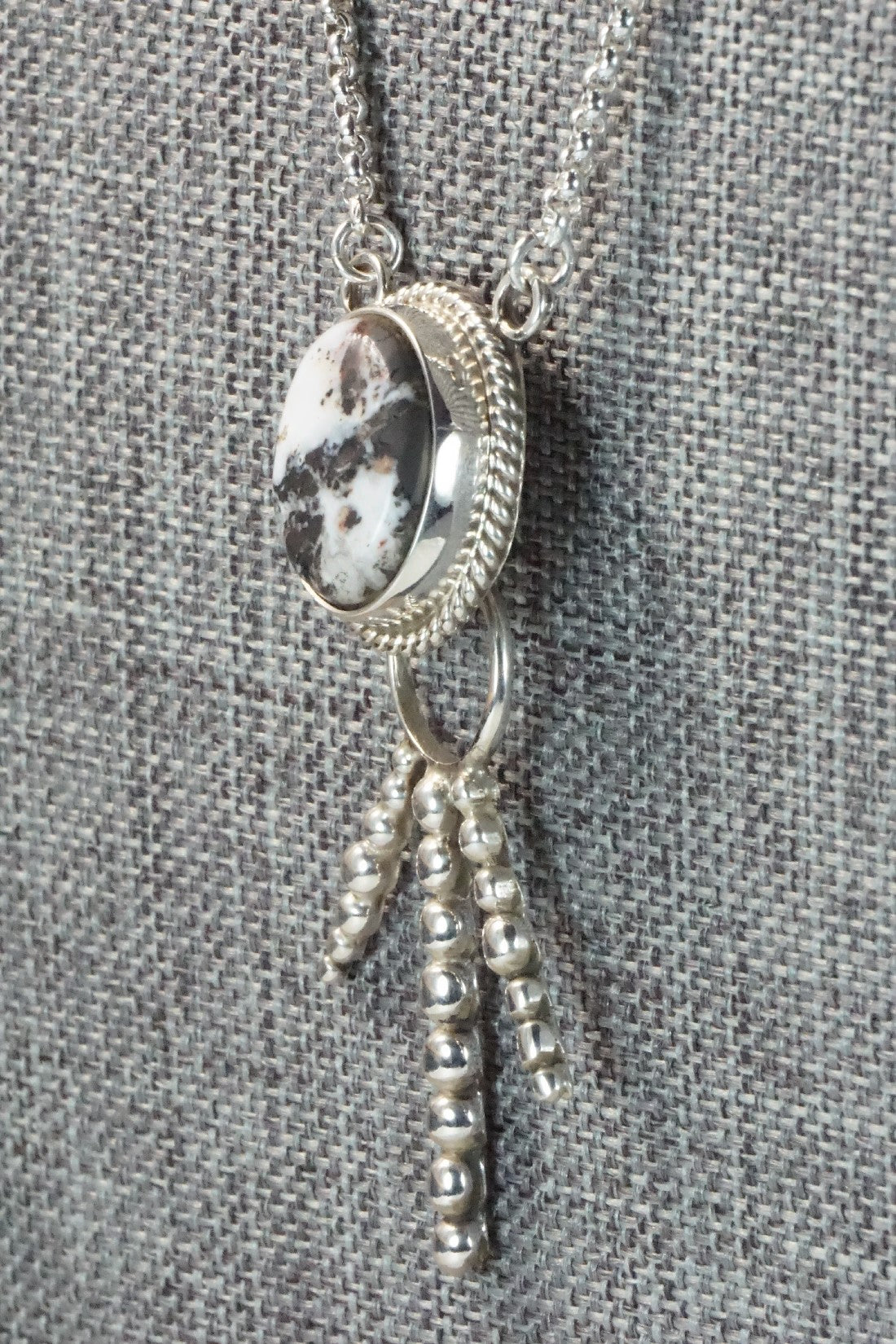 White Buffalo & Sterling Silver Necklace - Angie Platero