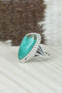 Turquoise & Sterling Silver Ring - Mark Barney - Size 9.25