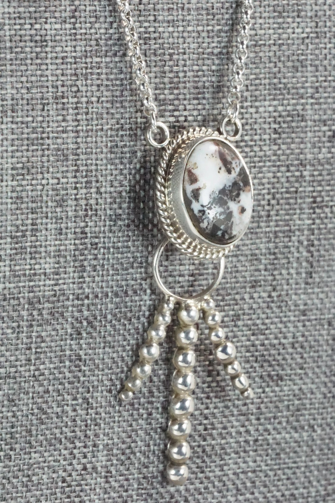 White Buffalo & Sterling Silver Necklace - Angie Platero