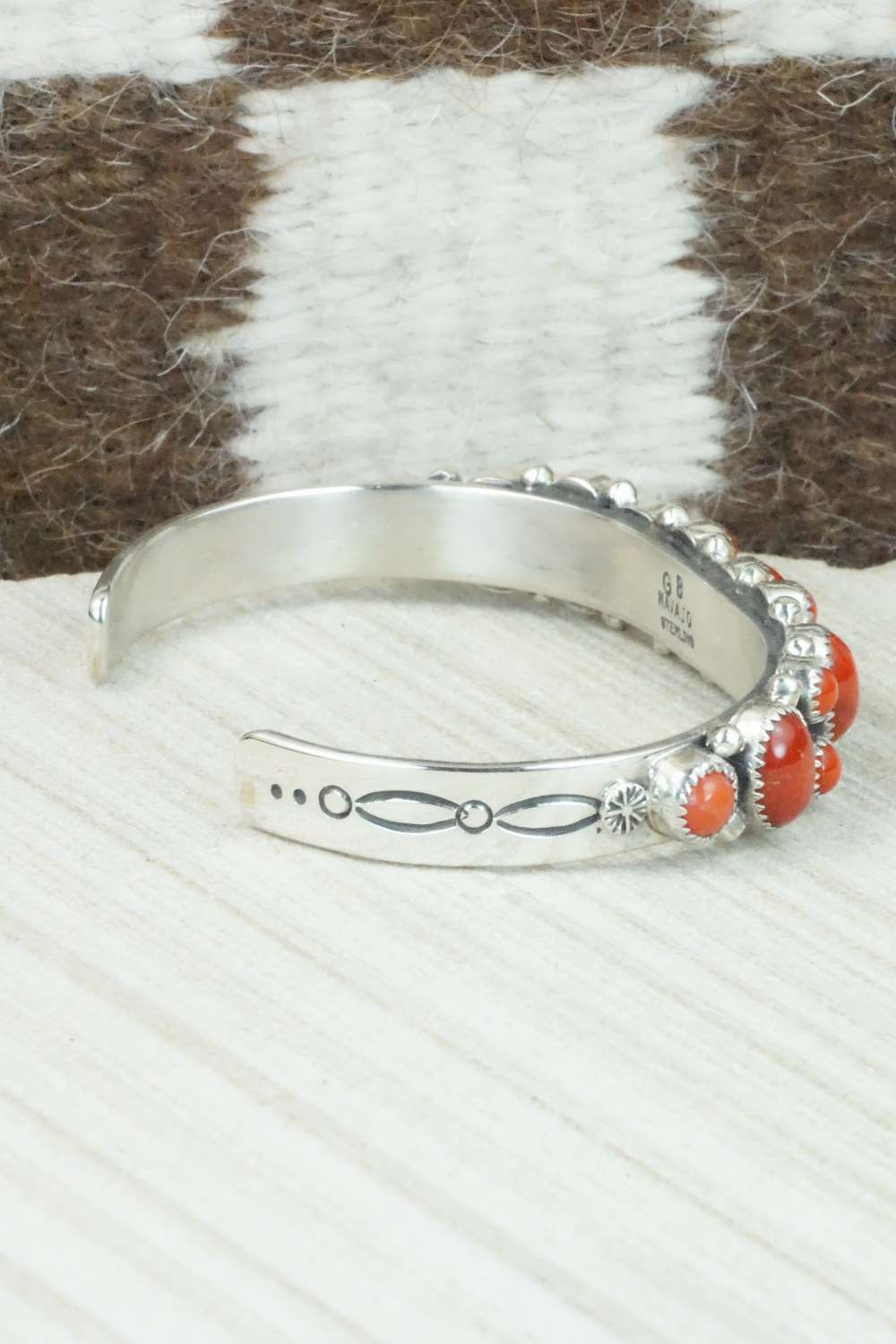 Coral and Sterling Silver Bracelet - Garrison Boyd