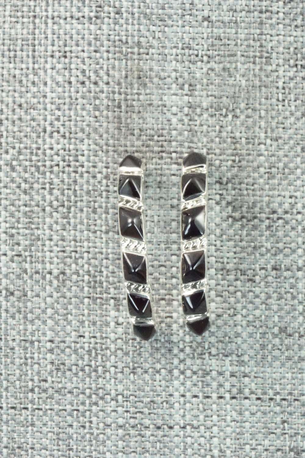 Onyx & Sterling Silver Earrings - M Chavez