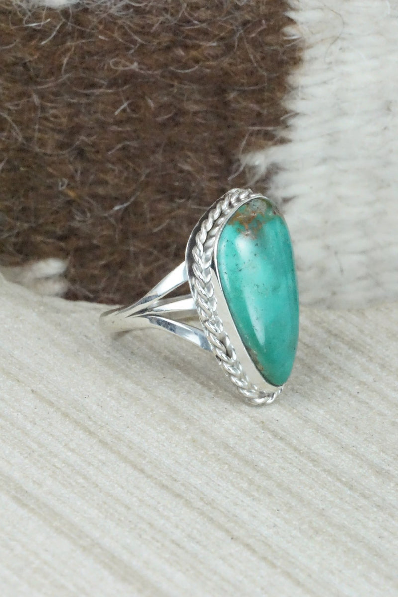 Turquoise & Sterling Silver Ring - Mark Barney - Size 9.25