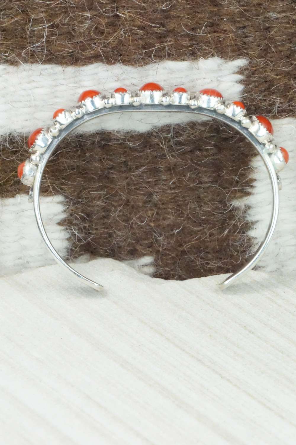 Coral and Sterling Silver Bracelet - Garrison Boyd