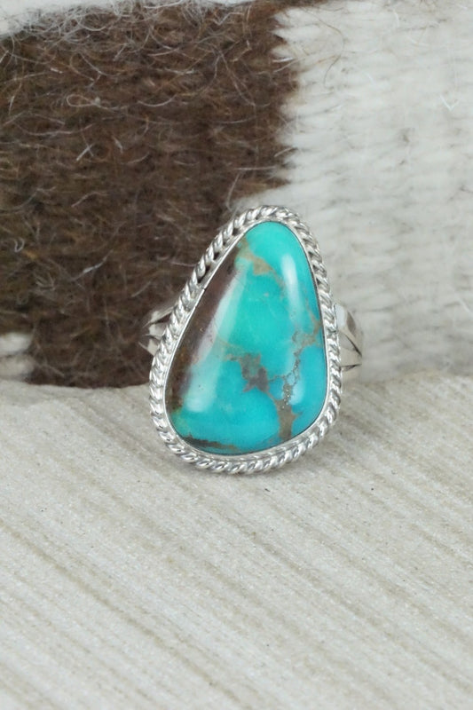 Turquoise & Sterling Silver Ring - Mark Barney - Size 9.5
