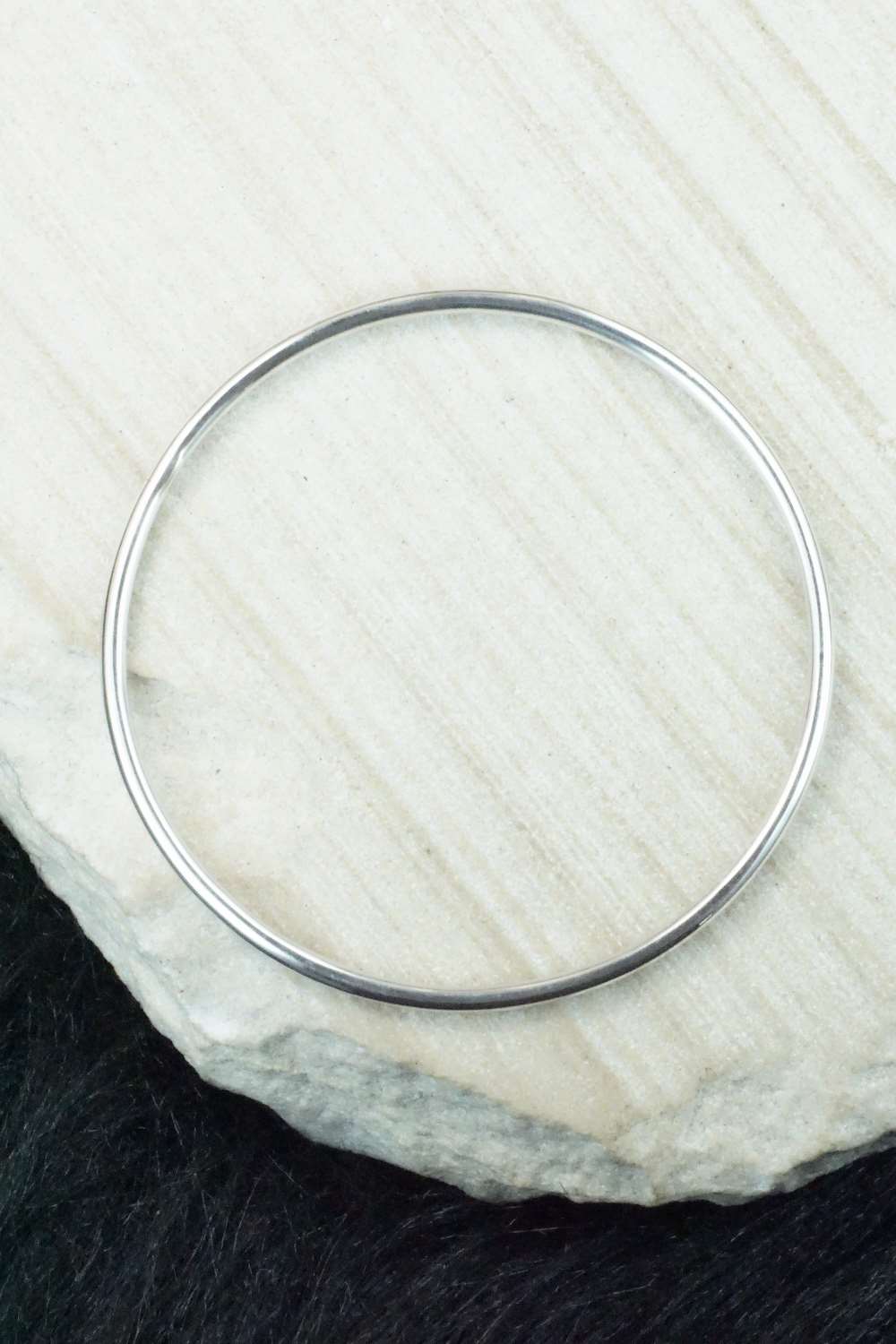 Sterling Silver Bangle Bracelet - Elaine Tahe