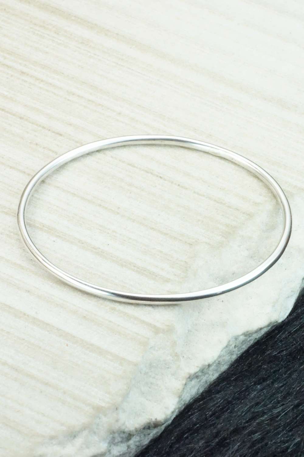 Sterling Silver Bangle Bracelet - Elaine Tahe