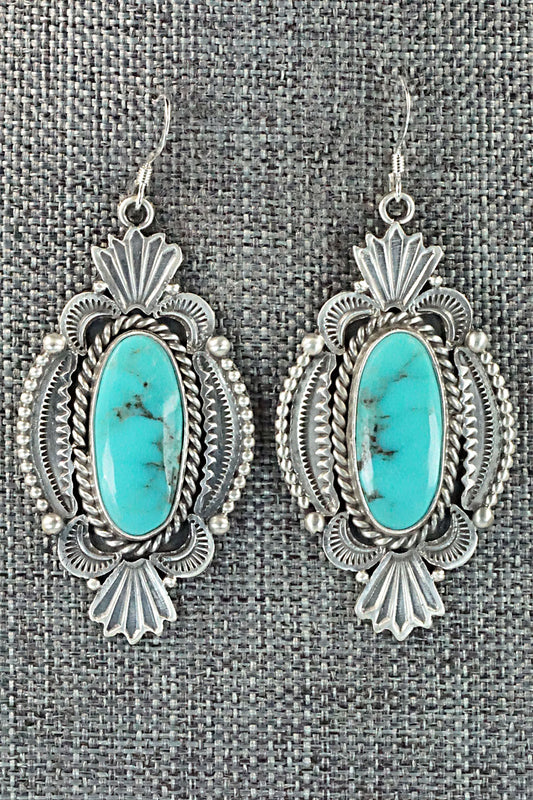 Turquoise & Sterling Silver Earrings - Michael Calladitto