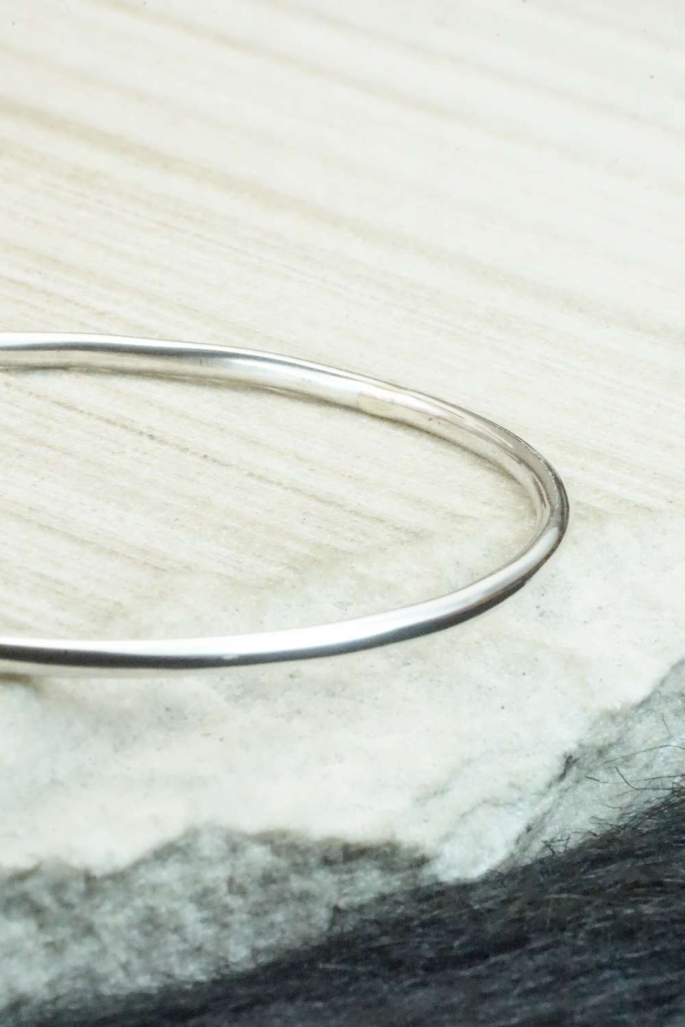 Sterling Silver Bangle Bracelet - Elaine Tahe