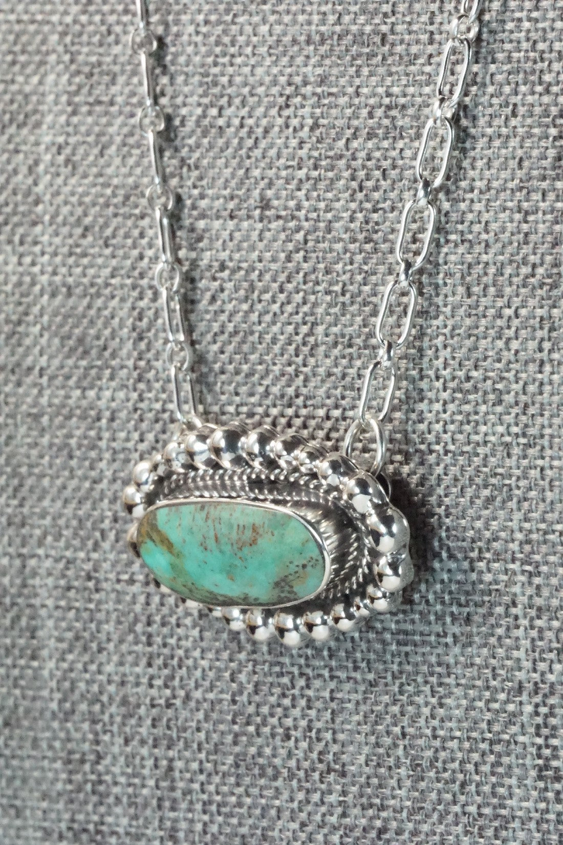 Turquoise & Sterling Silver Necklace - Sadie Jim