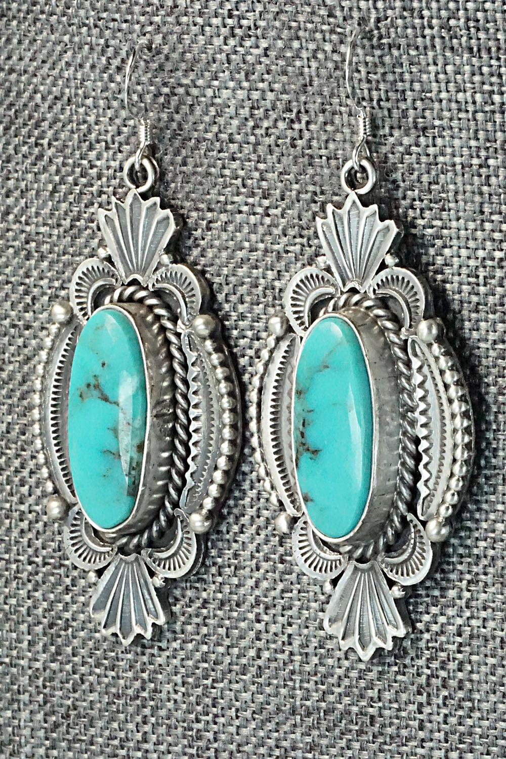 Turquoise & Sterling Silver Earrings - Michael Calladitto