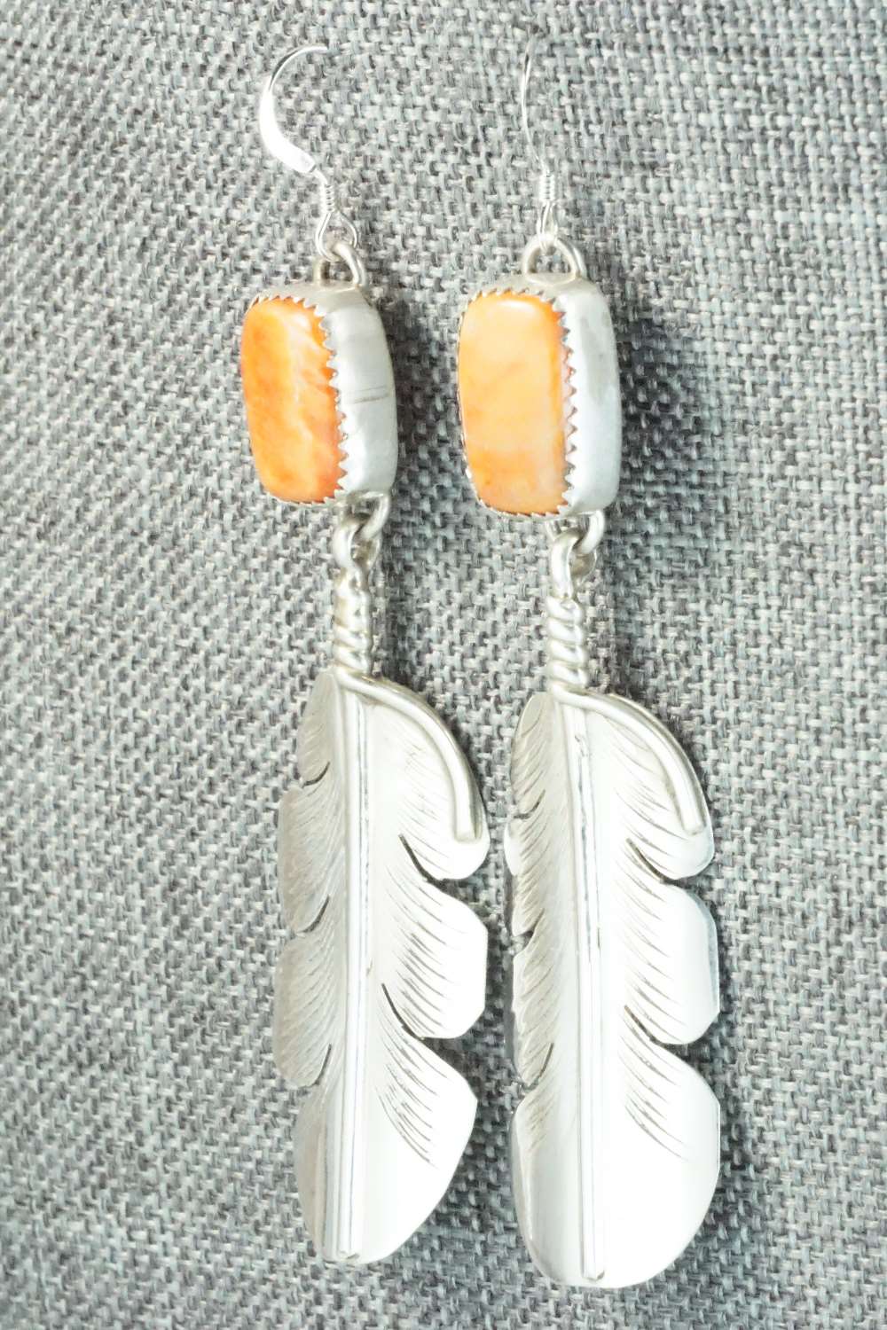 Spiny Oyster & Sterling Silver Earrings - Aaron Davis