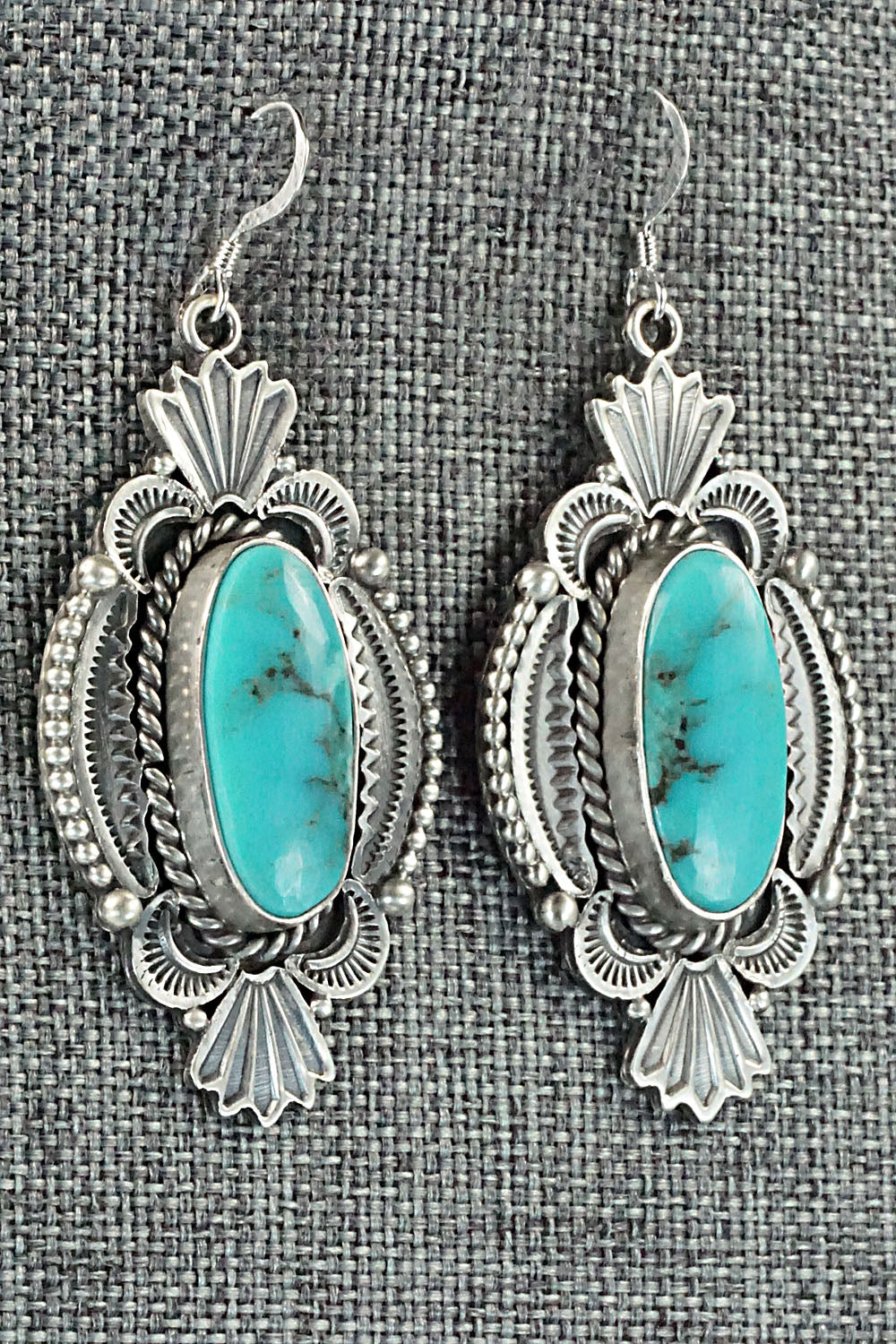 Turquoise & Sterling Silver Earrings - Michael Calladitto