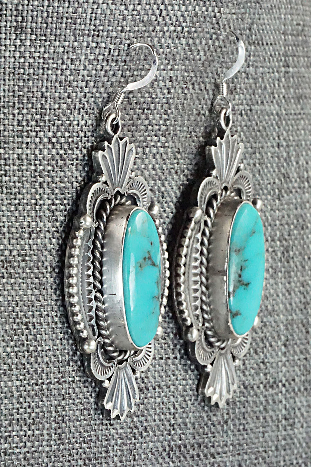 Turquoise & Sterling Silver Earrings - Michael Calladitto