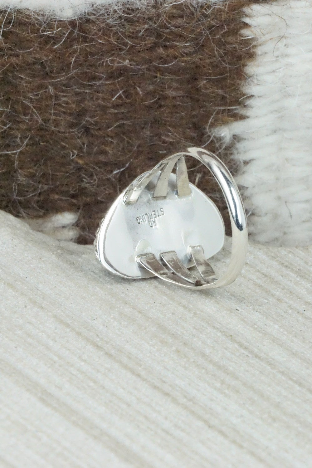 Turquoise & Sterling Silver Ring - Mark Barney - Size 9.75