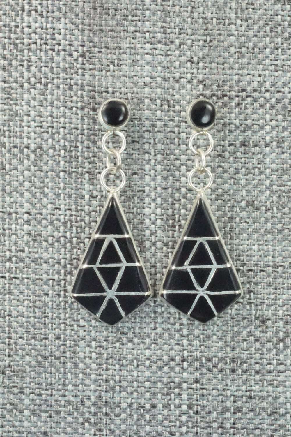 Onyx & Sterling Silver Earrings - Carol Banteah