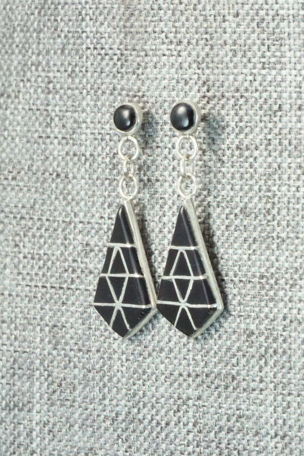 Onyx & Sterling Silver Earrings - Carol Banteah