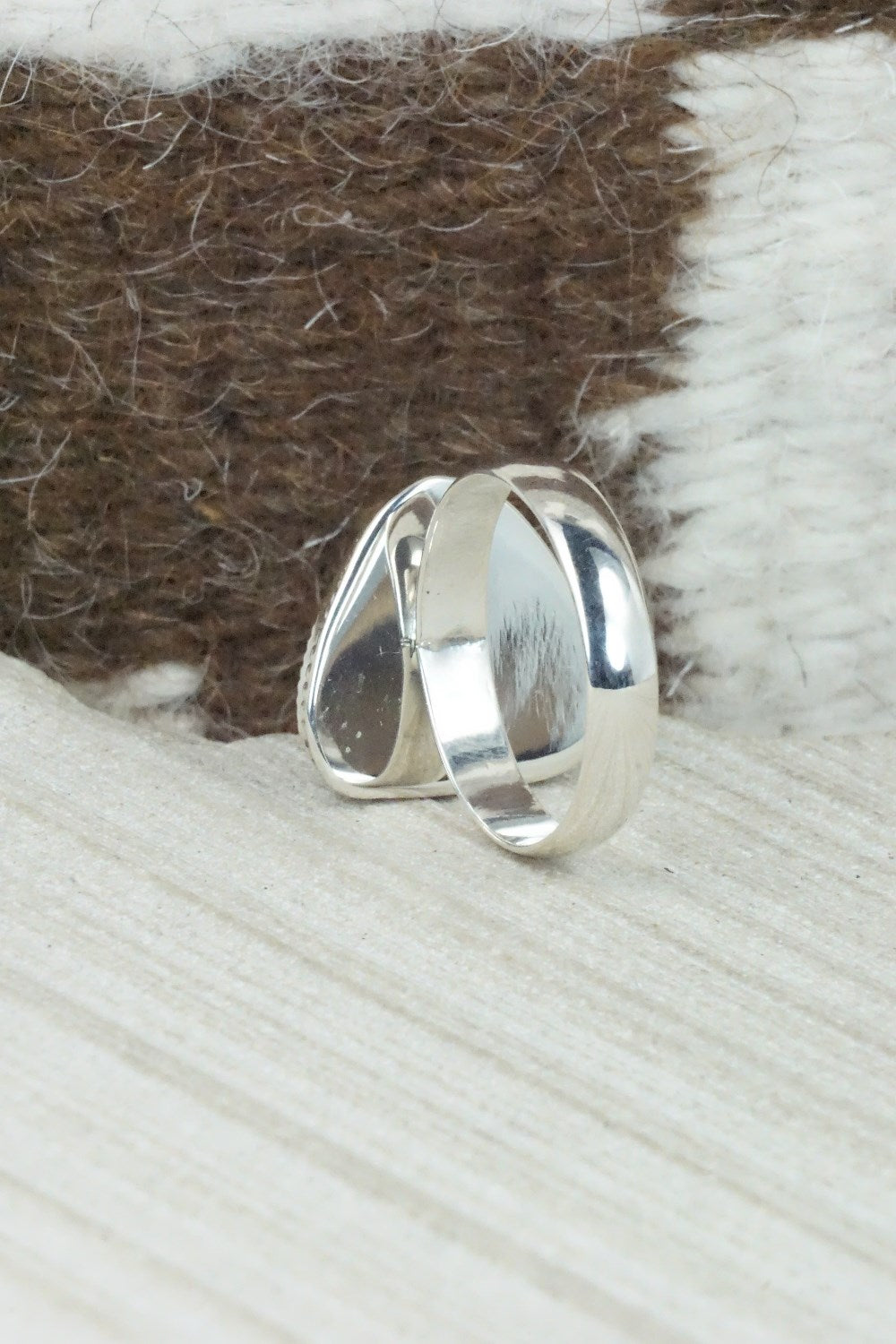 Turquoise & Sterling Silver Ring - Mark Barney - Size 8.75