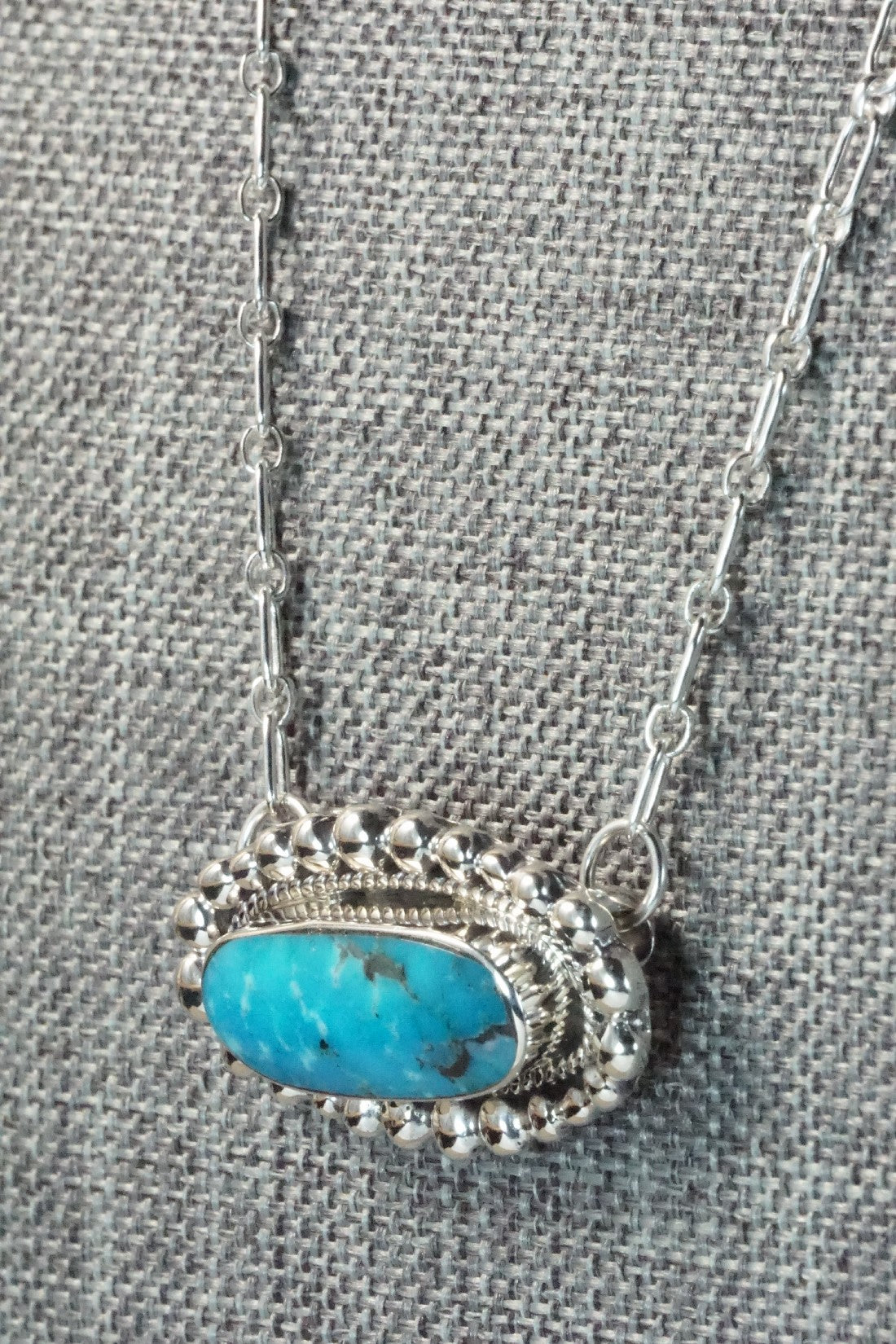 Turquoise & Sterling Silver Necklace - Sadie Jim